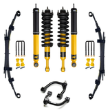 Old Man Emu Nitro+ 2-3 inch Lift Kit for Tacoma (16-23) with heavy-duty shocks, coil springs, leaf springs, and control arms