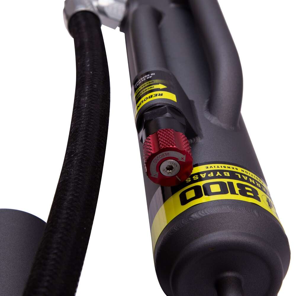 A Bilstein B8 8100 Bypass Rear Left Shock Absorber bil25-320442 for Toyota Tacoma 05-23 with a position sensitive damper.
