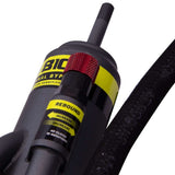 A black and yellow Bilstein B8 8100 Bypass Rear Left Shock Absorber bil25-320442 hose with a yellow nozzle for Toyota Tacoma 05-23.