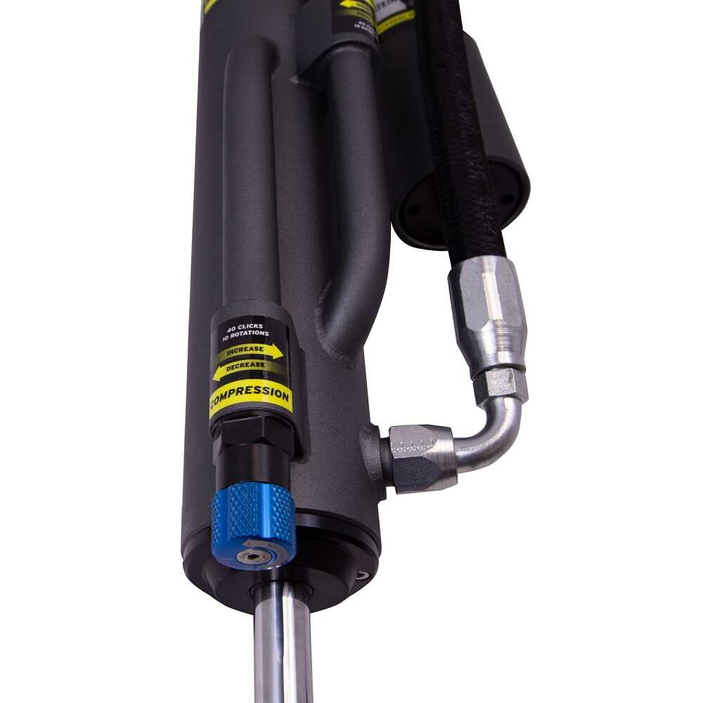 Bilstein B8 8100 Bypass Rear Right Shock Absorber bil25-320459 for Toyota Tacoma 05-23 with adjustable compression damping and heavy-duty hose connection