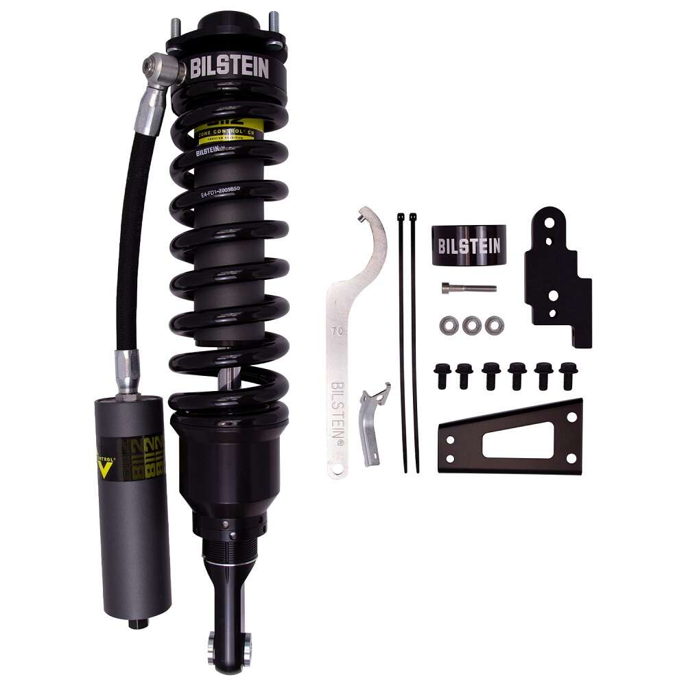 Bilstein B8 8112 (Zone Control CR) Front Left Coilover bil41-322673 for Toyota Tacoma 05-23 with remote reservoir and mounting hardware