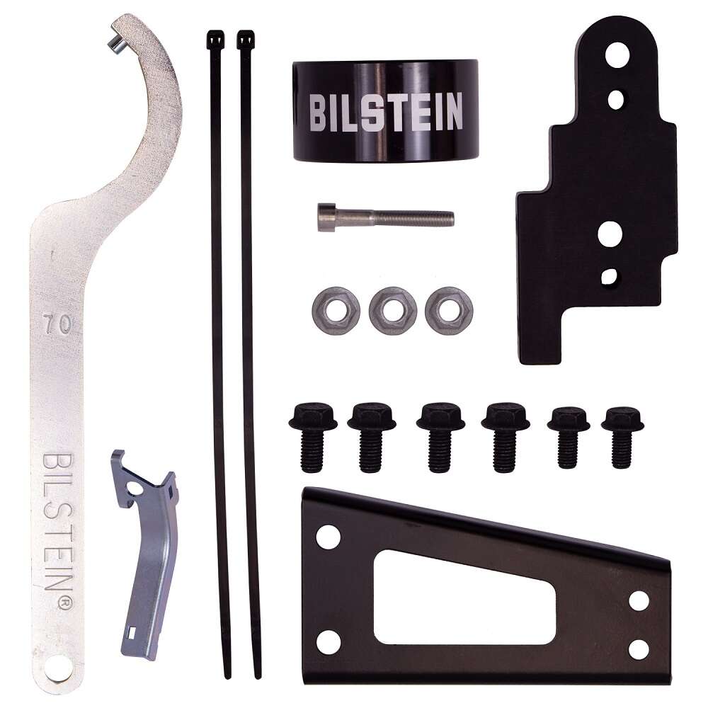 Bilstein B8 8112 (Zone Control CR) Front Right Coilover bil41-322697 for Toyota Tacoma 05-23 installation hardware kit with branded wrench and spacers