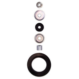 A set of Bilstein B8 6112 Series Front Shock bil47-309975 for Toyota 4Runner 03-09, Tacoma 05-23, Lexus GX470 03-09, FJ Cruiser 07-09 screws and washers on a white background.