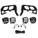 Baja Designs 14-15 Silverado 1500 White Fog Pocket Kit - Amber with dual amber LED fog lights, steel mounting brackets, and wiring harness