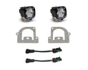 Baja Designs 21+ Ford Bronco Sport S1 WC LED Fog Pocket Light Kit - Clear with brackets and wiring adapters
