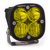 Baja Designs Squadron Sport Driving/Combo Pattern Black LED Light Pod - Amber with quad high-performance LED optics and heavy-duty mount