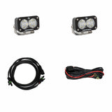 Baja Designs Toyota Tacoma 05+ / 4Runner 09+ S2 Sport Reverse Kit with dual LED pods and heavy-duty wiring harnesses