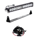 Baja Designs 07-13 Silverado 20in Bumper Mount Kit 20in OnX6+ with heavy-duty steel bracket, LED light bar, and wiring harness