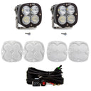 Baja Designs 2021+ Ford Bronco A Piller Light Kit XL80 D/C with high-performance LED pods, lenses, mounting hardware, and wiring harness