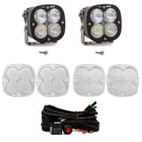 Baja Designs 2021+ Ford Bronco A Piller Light Kit XL80 D/C with high-performance LED pods, lenses, mounting hardware, and wiring harness