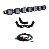 Baja Designs Prinsu Roof Rack 7 XL Linkable Light Kit (Fits Any Prinsu Rack) with LED pods, mounting brackets, and wiring harness