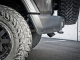 aFe MACH Force-Xp Axle-Back Exhaust System w/Black Tip 49-48070-1B for Jeep Wrangler L4-2.0T / V6-3.6L (18-20) installed off-road rear view