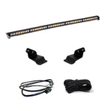 Baja Designs 2021+ Ford Bronco Roof Light Bar Kit 50 S8 w/Upfitter with heavy-duty LED bar, steel brackets, and wiring harness