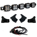 Baja Designs 2021+ Ford F150 5 XL Linkable Light Bar Kit includes LED lights, mounting brackets, and wiring harness for off-road use