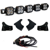 Baja Designs 2021+ Ford F150 5 XL Linkable Light Bar Kit includes LED lights, mounting brackets, and wiring harness for off-road use