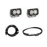 Baja Designs 2020+ Silverado 2500/3500 S2 Reverse Kit with dual LED light pods and wiring harness for heavy-duty reverse lighting