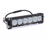 Baja Designs OnX6 Wide Driving 10in LED Light Bar with black aluminum housing and sealed optics for off-road use