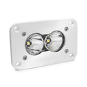 Baja Designs S2 Pro Work/Scene Pattern White Flush Mount LED Work Light - Clear with dual LEDs and durable white housing for off-road vehicles