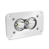 Baja Designs S2 Pro Work/Scene Pattern White Flush Mount LED Work Light - Clear with dual LEDs and durable white housing for off-road vehicles