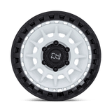Black Rhino Barrage - 17X8.5 -10mm - Gloss White On Matte Black rugged off-road wheel with reinforced beadlock-style outer rim