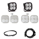 Baja Designs 2021+ Ford Bronco A Piller Light Kit Squadron Sport Spot w/Upfitter with LED pods, wire harnesses, and protective covers