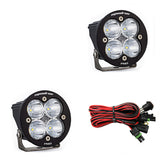 Baja Designs Squadron R Pro Work/Scene Pair LED Light Pods - Clear with heavy-duty mounts and wiring for off-road use