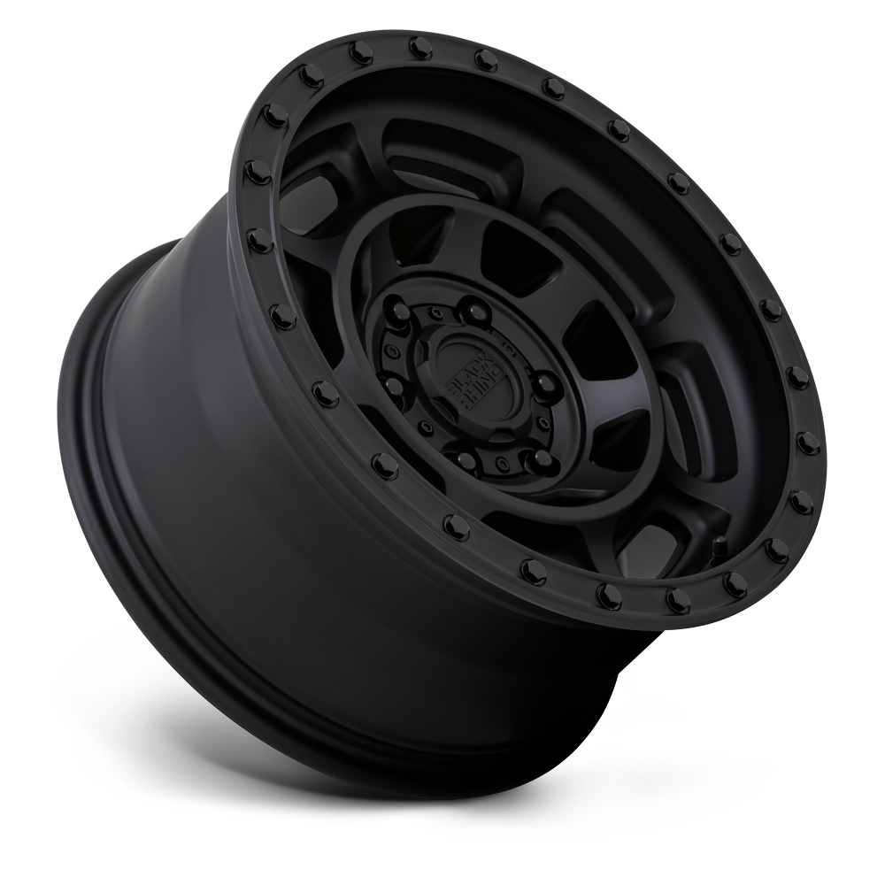 Black Rhino BR CONVOY - 17X8.5 - MATTE BLACK cast aluminum wheel for Jeep Wrangler JK 2007-2018 6-lug 6X5.5 bolt pattern