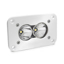 Baja Designs S2 Pro LED Spot White Flush Mount with dual LEDs, sealed lens, and corrosion-resistant white aluminum housing