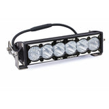 Baja Designs OnX6 10in Hybrid LED & Laser Light Bar with black aluminum housing and adjustable mounting brackets