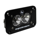 Baja Designs S2 Sport Flush Mount Spot Pattern LED Work Light - Clear lens with black aluminum housing and dual high-intensity LEDs