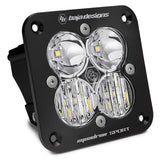 Baja Designs Squadron Sport Driving/Combo Pattern Flush Mount Black LED Light Pod - Clear with quad LED optics and rugged housing