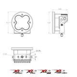 Baja Designs XL R 80 Wide Cornering LED Light Pods - Amber with compact heavy-duty housing and precise beam angles for off-road 4x4 use