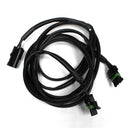 Baja Designs Universal 55in OnX/S8/XL Pro/Sport Wiring Harness Splitter with heavy-duty connectors and durable black insulation for off-road use