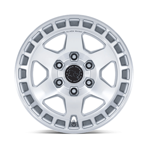 Black Rhino Br022 Bahari - 17X8.5 -10mm Gloss Silver W/ Machined Face heavy-duty off-road wheel design