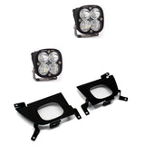 Baja Designs 2019 Silverado 1500 Sport Fog Pocket Mount Kit with dual high-performance LED fog lights and steel mounting brackets