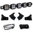 Baja Designs 2021+ Ford F150 5 XL Linkable Light Bar Kit w/Upfitter with five LED pods, mounts, and wiring harnesses