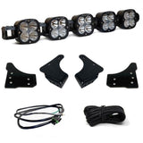 Baja Designs 2021+ Ford F150 5 XL Linkable Light Bar Kit w/Upfitter with five LED pods, mounts, and wiring harnesses