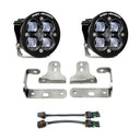 Baja Designs 18+ Wrangler JL Rubicon Sport/Sport-S Fog Light & Fog Pocket Kit with dual LED lights, mounting brackets, and wiring harnesses