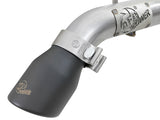 afe MACH Force-Xp Axle-Back Exhaust System w/Black Tip 49-48070-1B for Jeep Wrangler L4-2.0T / V6-3.6L (18-20) with stainless steel piping and matte black tip