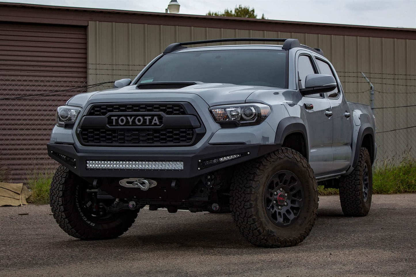 ADD Offroad HoneyBadger Bumpers F687382730103 for Toyota Tacoma 2016-2023 with winch mount and light bar by Addictive Desert Designs