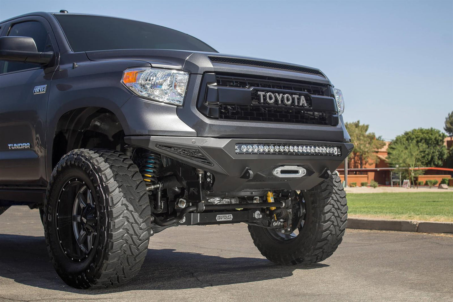 ADD Offroad Stealth Fighter Bumpers F741422860103 for Toyota Tundra 2014-2021 with winch mount and integrated LED light bar