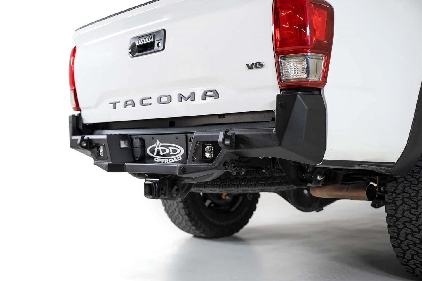 ADD Offroad Stealth Fighter Bumpers R681241280103 for Toyota Tacoma 2016-2023 with sensor cutouts and cube light mounts by Addictive Desert Designs