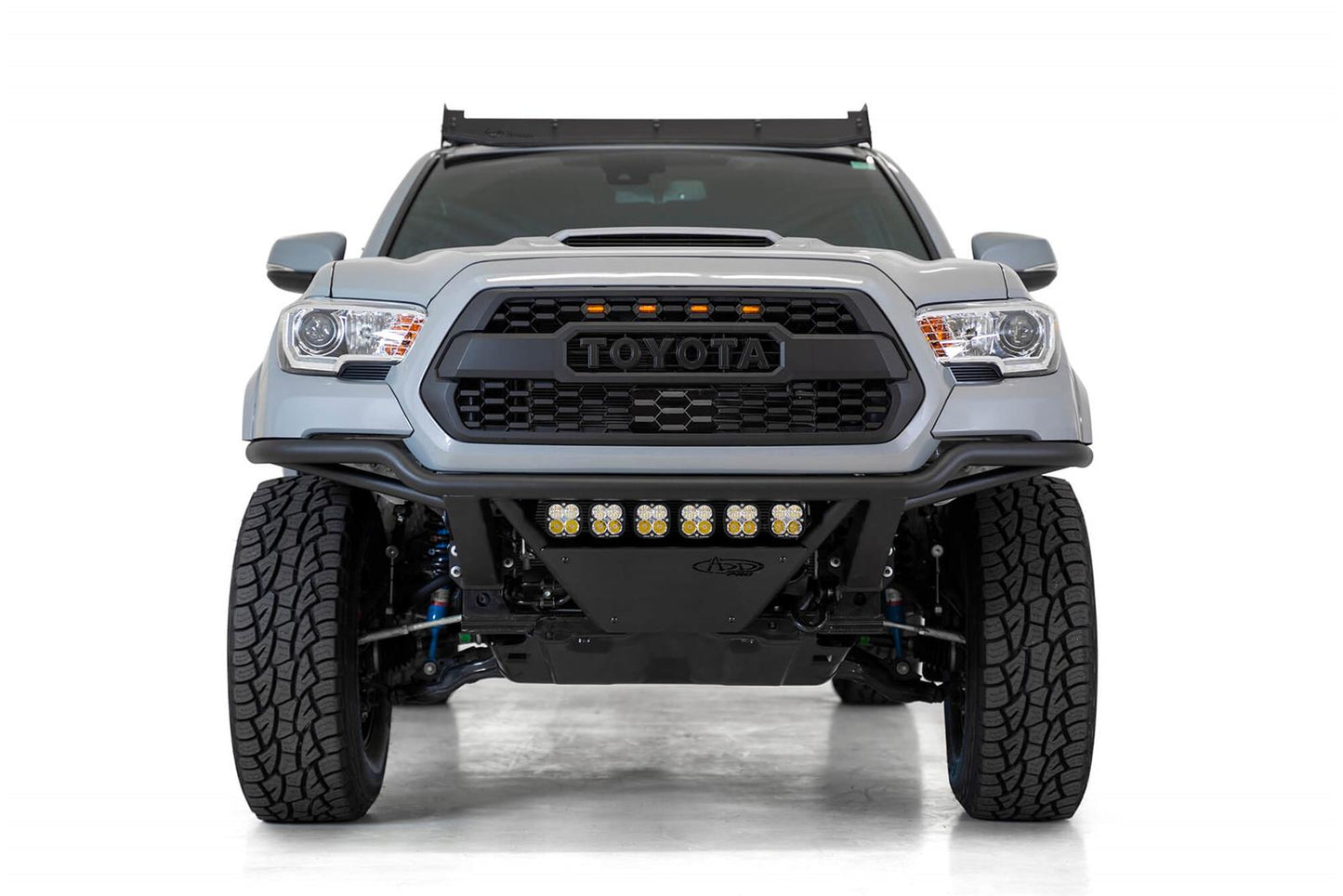 ADD Offroad Stealth Bumpers F688102100103 for Toyota Tacoma 2016-2023 with LED light bar and sensor cutouts by Addictive Desert Designs