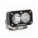 Baja Designs S2 Sport Driving Combo Pattern LED Work Light - Clear with black aluminum housing and stainless steel mounting bracket
