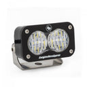 Baja Designs S2 Pro Wide Driving Pattern LED Work Light - Clear with black housing and stainless steel mounting bracket for off-road use