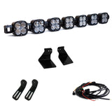 Baja Designs 2020+ Ford Super Duty 7 XL Linkable Light Kit with heavy-duty LED pods, mounting brackets, and wiring harness components