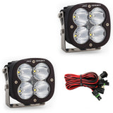Baja Designs XL Sport Series High Speed Spot Pattern Pair LED Light Pods with quad LED lenses, adjustable brackets, and wiring harness