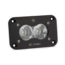 Baja Designs S2 Pro Work/Scene Pattern Flush Mount LED Work Light - Clear with dual LED lenses and black anodized housing for off-road lighting