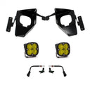 Baja Designs 16-18 Silverado Squadron Sport Fog Pocket Kit W/C - Amber with heavy-duty steel brackets and LED fog lights for Silverado trucks