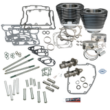 S&S Cycle 07-17 BT S&S 106in Big Bore Hot Set Up Kit w/o Cylinder Heads - Wrinkle Black